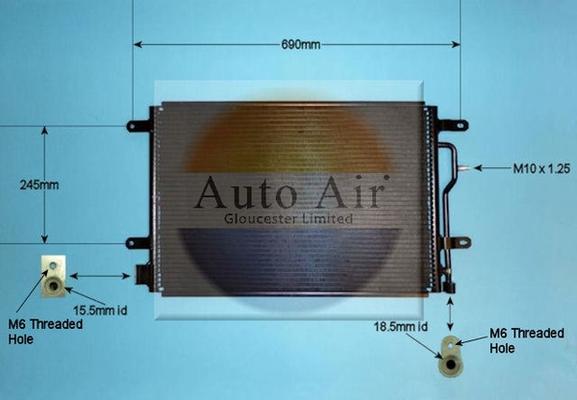 Auto Air Gloucester 16-9698 - Condensateur, climatisation droxauto.com
