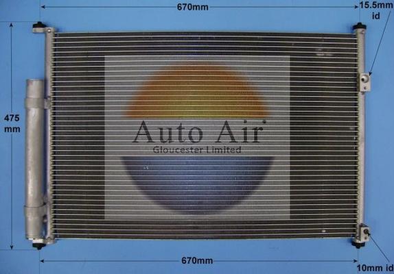 Auto Air Gloucester 16-6106 - Condensateur, climatisation droxauto.com