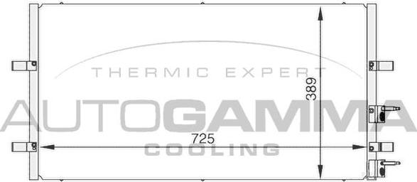 Autogamma 104986 - Condensateur, climatisation droxauto.com