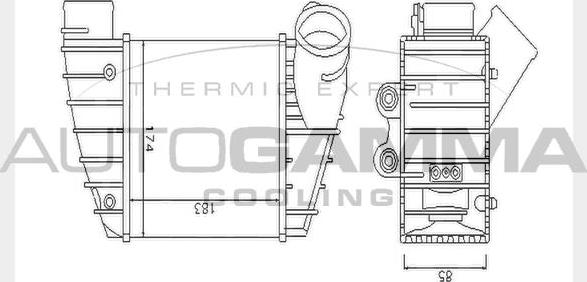 Autogamma 104430 - Intercooler, échangeur droxauto.com
