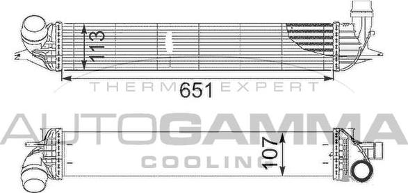 Autogamma 105097 - Intercooler, échangeur droxauto.com