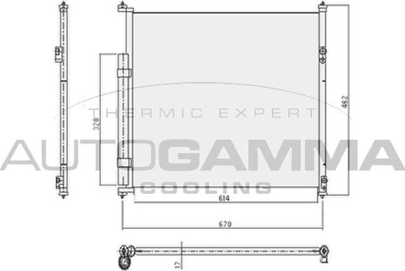 Autogamma 105117 - Condensateur, climatisation droxauto.com