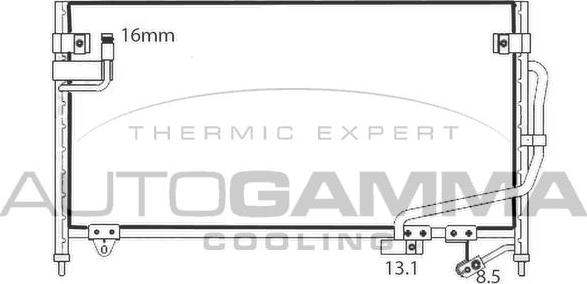 Autogamma 102671 - Condensateur, climatisation droxauto.com