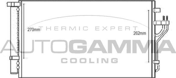 Autogamma 107110 - Condensateur, climatisation droxauto.com