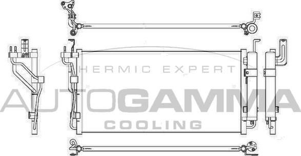 Autogamma 107184 - Condensateur, climatisation droxauto.com