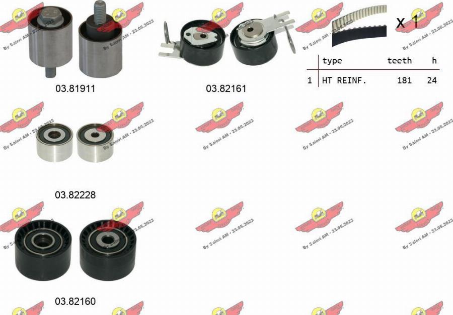 Autokit 04.5491 - Kit de distribution droxauto.com