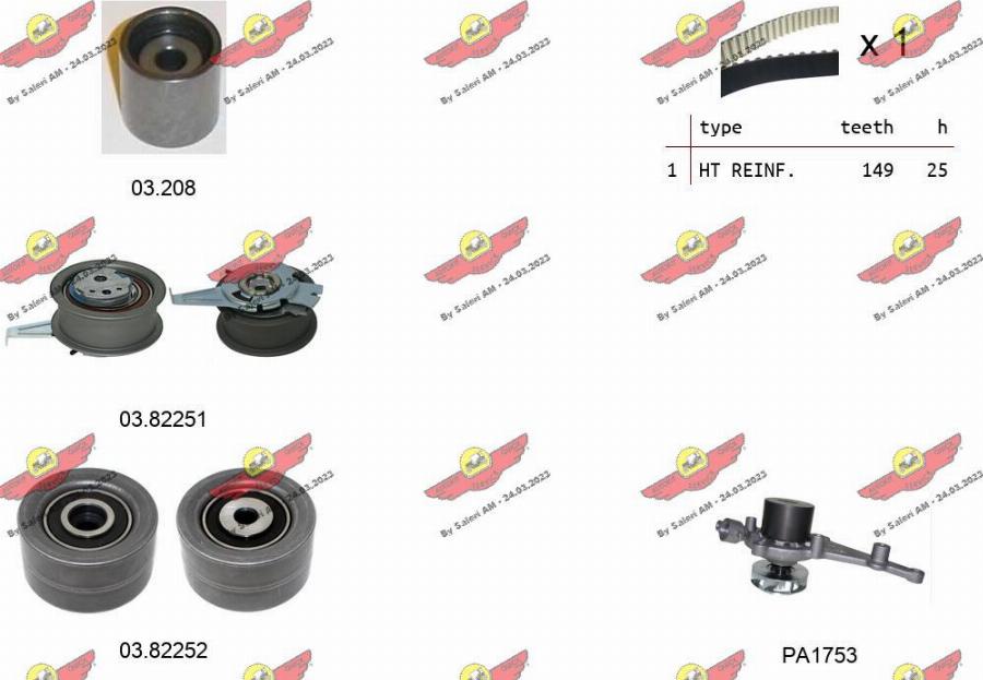 Autokit 04.5487PA - Pompe à eau + kit de courroie de distribution droxauto.com