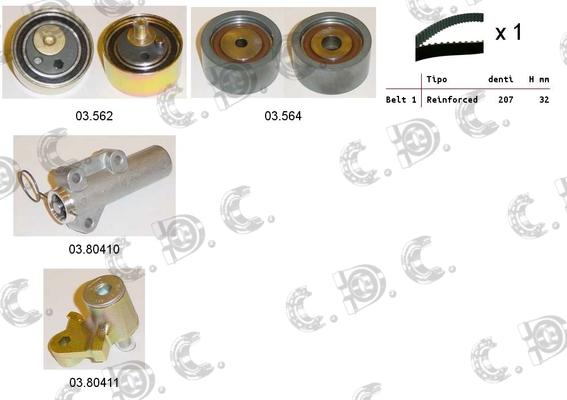 Autokit 04.5267 - Kit de distribution droxauto.com