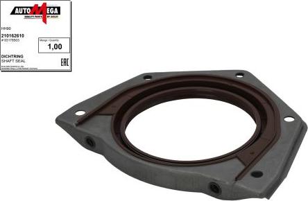 Automega 210162610 - Bague d'étanchéité, vilebrequin droxauto.com