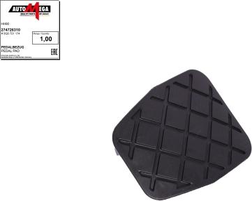 Automega 274726310 - Revêtement de pédale, pédale d'embrayage droxauto.com