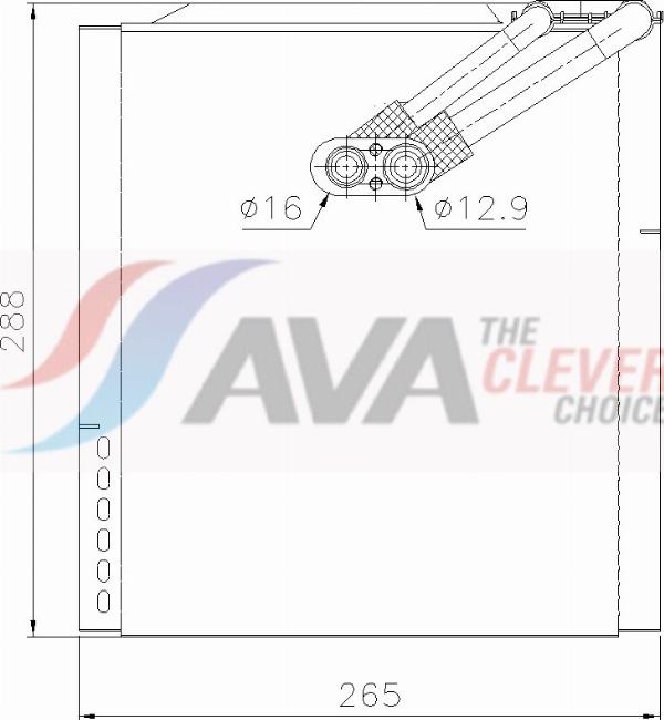 AVA KAV357 - Évaporateur climatisation droxauto.com