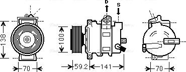 AVA AIAK329 - Compresseur, climatisation droxauto.com