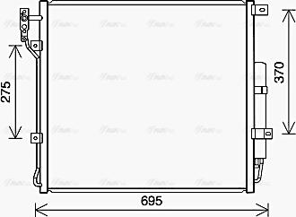 AVA AU5227D - Condensateur, climatisation droxauto.com