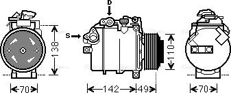 AVA BWK387 - Compresseur, climatisation droxauto.com