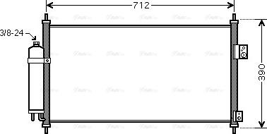 AVA DN5263D - Condensateur, climatisation droxauto.com