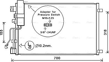 AVA DNA5283D - Condensateur, climatisation droxauto.com