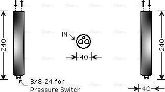 AVA DND267 - Filtre déshydratant, climatisation droxauto.com