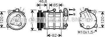 AVA DN K313 - Compresseur, climatisation droxauto.com