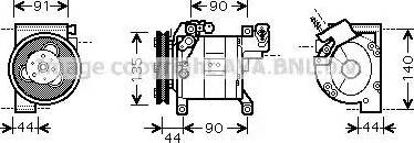 AVA DN K323 - Compresseur, climatisation droxauto.com