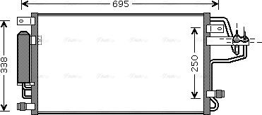 AVA HY5156D - Condensateur, climatisation droxauto.com