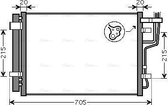 AVA HY5183D - Condensateur, climatisation droxauto.com