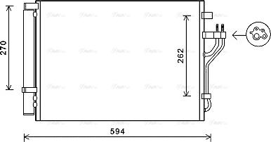 AVA HY5280D - Condensateur, climatisation droxauto.com