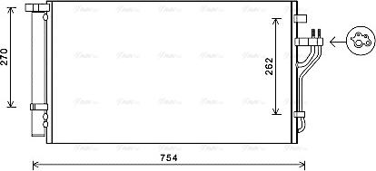 AVA HYA5279D - Condensateur, climatisation droxauto.com