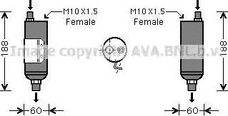AVA HY D128 - Filtre déshydratant, climatisation droxauto.com