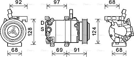 AVA HYK412 - Compresseur, climatisation droxauto.com