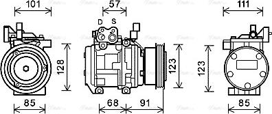 AVA KAK145 - Compresseur, climatisation droxauto.com