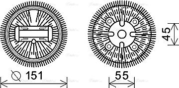 AVA MS C498 - Embrayage, ventilateur de radiateur droxauto.com