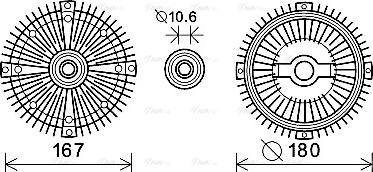 AVA MS C500 - Embrayage, ventilateur de radiateur droxauto.com