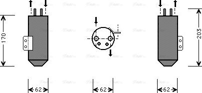 AVA PE D020 - Filtre déshydratant, climatisation droxauto.com