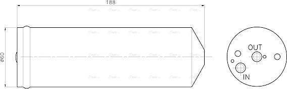 AVA TOD797 - Filtre déshydratant, climatisation droxauto.com