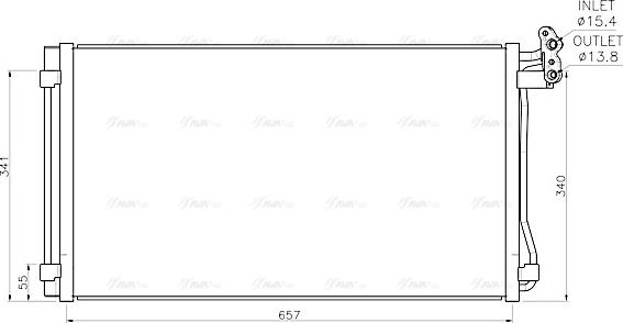 AVA VN5440D - Condensateur, climatisation droxauto.com