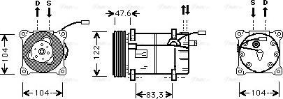 AVA VO K109 - Compresseur, climatisation droxauto.com