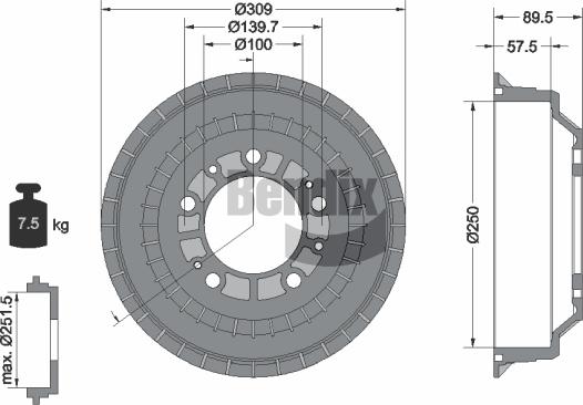 BENDIX Braking BDM1032 - Tambour de frein droxauto.com