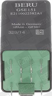 BERU GSE151 - Appareil de commande, temps de préchauffage droxauto.com