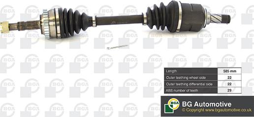 BGA DS9500LA - Arbre de transmission droxauto.com