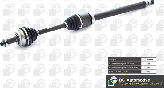 BGA DS9706RA - Arbre de transmission droxauto.com