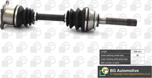 BGA DS6100R - Arbre de transmission droxauto.com