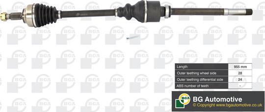 BGA DS6736R - Arbre de transmission droxauto.com