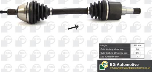 BGA DS2327L - Arbre de transmission droxauto.com