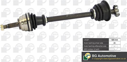 BGA DS7300L - Arbre de transmission droxauto.com