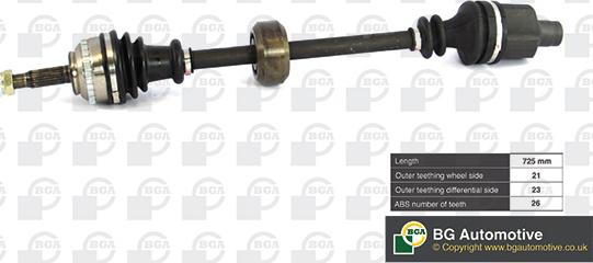 BGA DS7301RA - Arbre de transmission droxauto.com