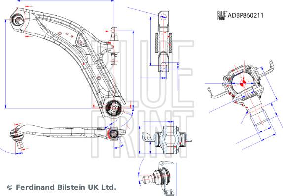 Blue Print ADBP860211 - Bras de liaison, suspension de roue droxauto.com