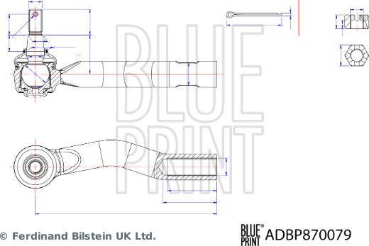Blue Print ADBP870079 - Rotule de barre de connexion droxauto.com
