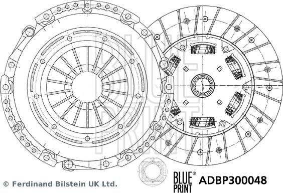 Blue Print ADBP300048 - Kit d'embrayage droxauto.com