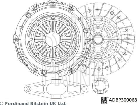 Blue Print ADBP300068 - Kit d'embrayage droxauto.com