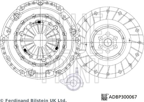 Blue Print ADBP300067 - Kit d'embrayage droxauto.com